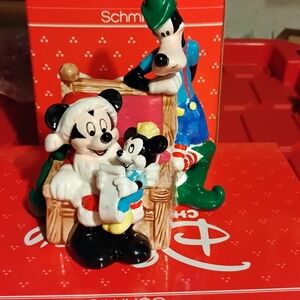 Disney Christmas Music Box with Green and Red Accents